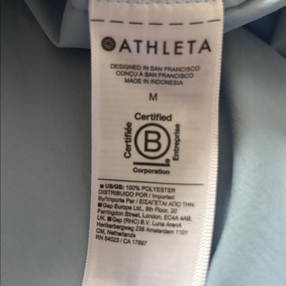 Athleta Light Blue Button-Up Women's Top - Picture 6 of 6